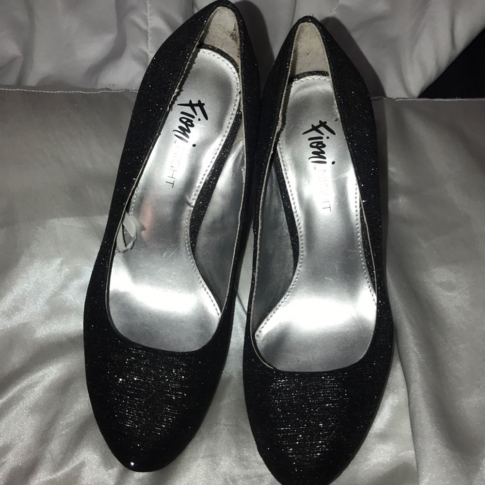 Sparkly black heels